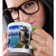 thumbnail image 2 of 3drose, Puerto Rico, San Juan, Fort San Felipe Del Morro - Ca27 Mgl0047 - Miva Stock, 11oz Two-tone Green Mug, 2 of 6
