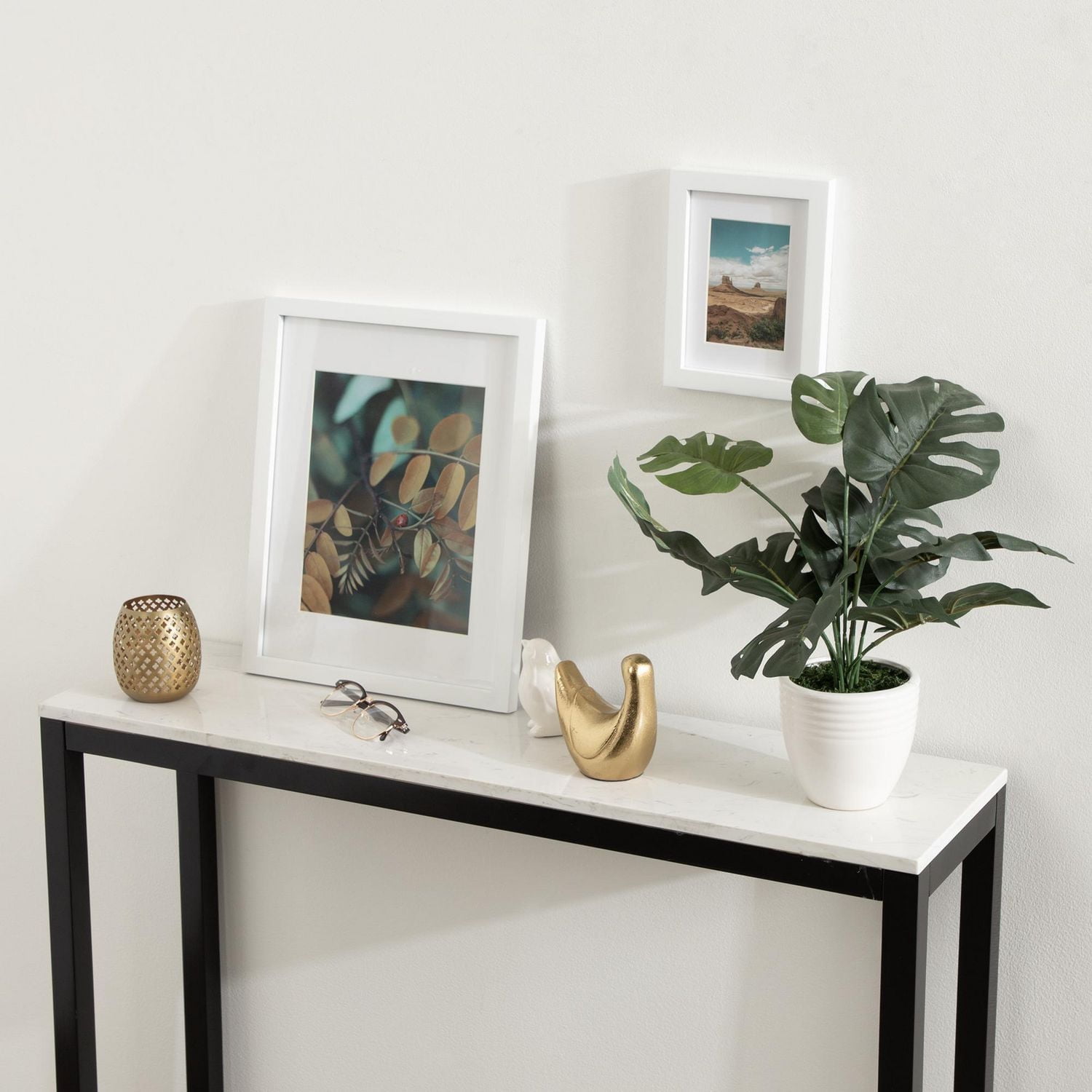 hometrends Gallery White Picture Frame, 5 x 7" to 3.5 x 5"