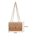 thumbnail image 2 of Bolsos y Carteras Pequeñas para Mujer, Bolsos de Hombro Bolsos Cruzados para Mujer con Correa de Metal Caqui:;:;, 2 of 6
