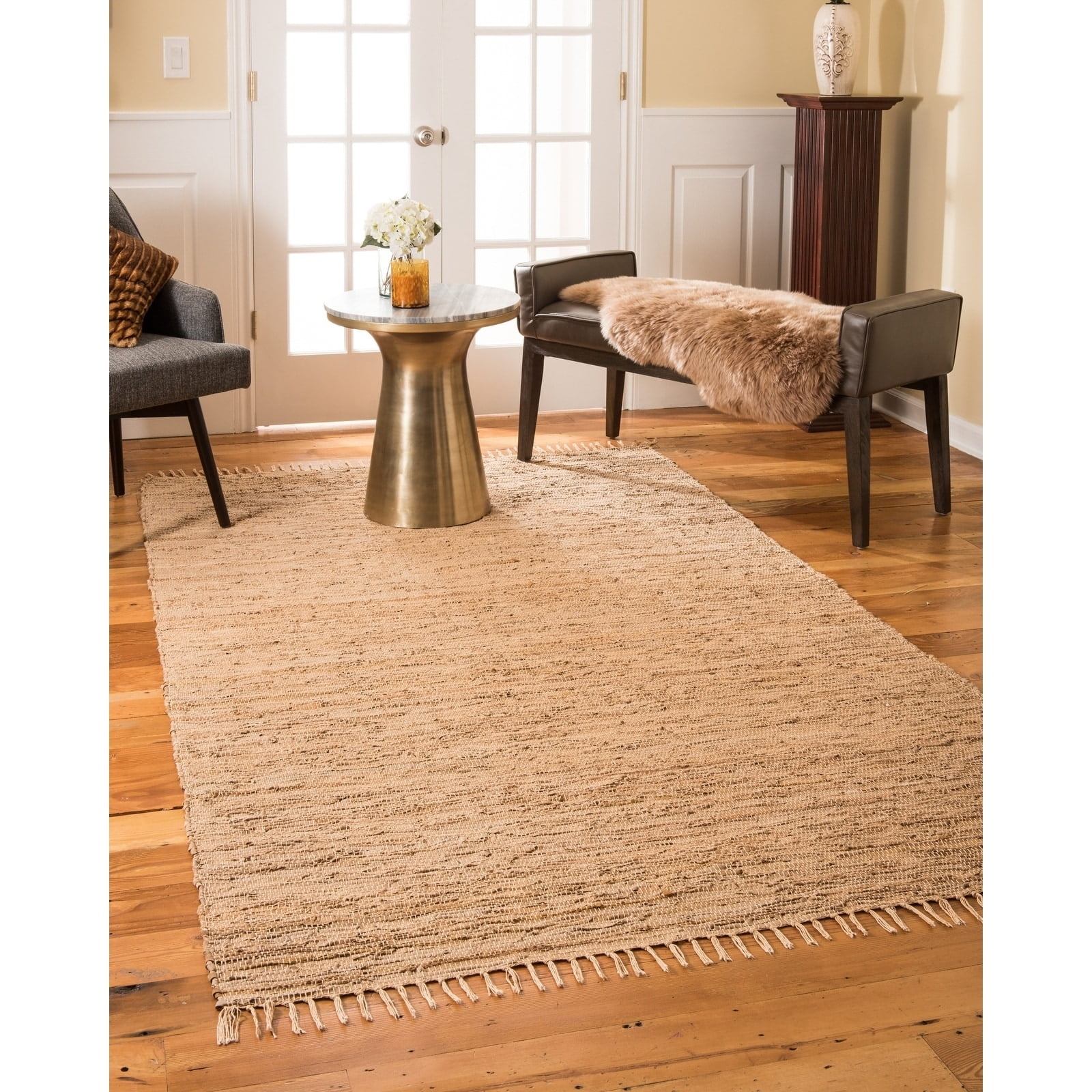Natural Area Rugs Limol Hand Braided Light Brown Rug Hand Braided Light Brown Area Rug