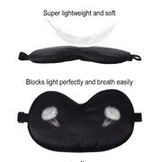 4Pcs Silk Sleep Eye Mask, Blackout Eye Mask for Sleeping With Adjustable Strap, Comfortable Soft Night Blindfold for Women Men Kids