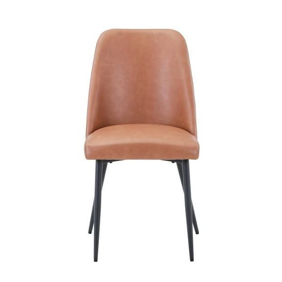 Jofran Maddox Mid-Century Modern Faux Leather Upholstered Dining Chair (Set of 2)