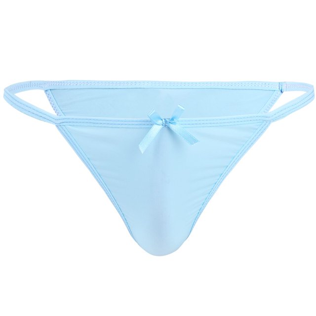 Hot Men Sexy Lingerie Underwear Sissy Panties Elastic Waistband Tanga Bikini Briefs Underwear Exotic Underpants with BowknotXL Gong Bohan LED