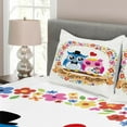 thumbnail image 4 of Ambesonne Anniversary Quilted Bedspread Set 3 Pcs, Year Lovers Owls, King Size, Multicolor, 4 of 4