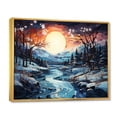 thumbnail image 2 of Designart "Glacier Glacial Majesty Painting I" Landscapes Floater Framed Canvas Art Print, 2 of 7