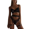 thumbnail image 1 of Gibobby Ropa interior mujer Lencería sexy para mujer, conjunto de camisón de malla, camisón sexy para el hogar, lencería para mujer(Negro, G), 1 of 5