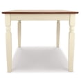 thumbnail image 3 of Borg Dining Table, 60 Inch Rectangular Brown Wood, White Turned Legs, 3 of 3