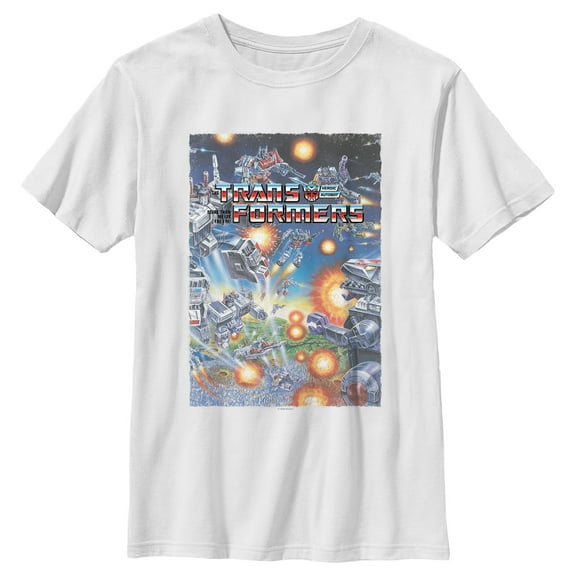Boy's Transformers City Battle Poster Graphic T-Shirt