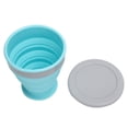 thumbnail image 4 of Collapsible Water Bottle, 450ml Drinking Cup Silicone Temperature   for Travel Blue, 4 of 8