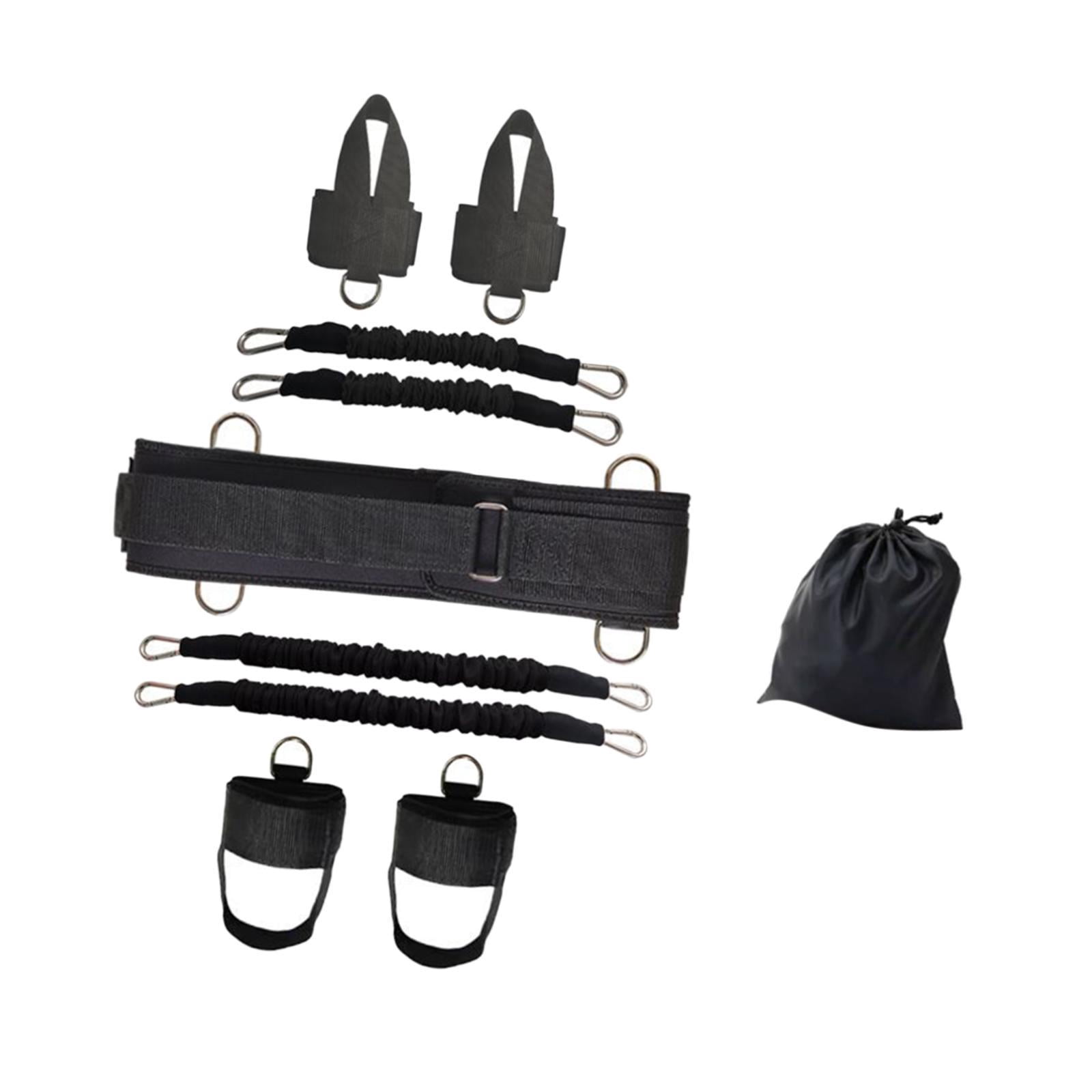 Baoblaze Boxing Resistance Bands Exercise Bands for Men Women with Storage Bag Jump Trainer Speed Agility Training Tool for Taekwondo Black