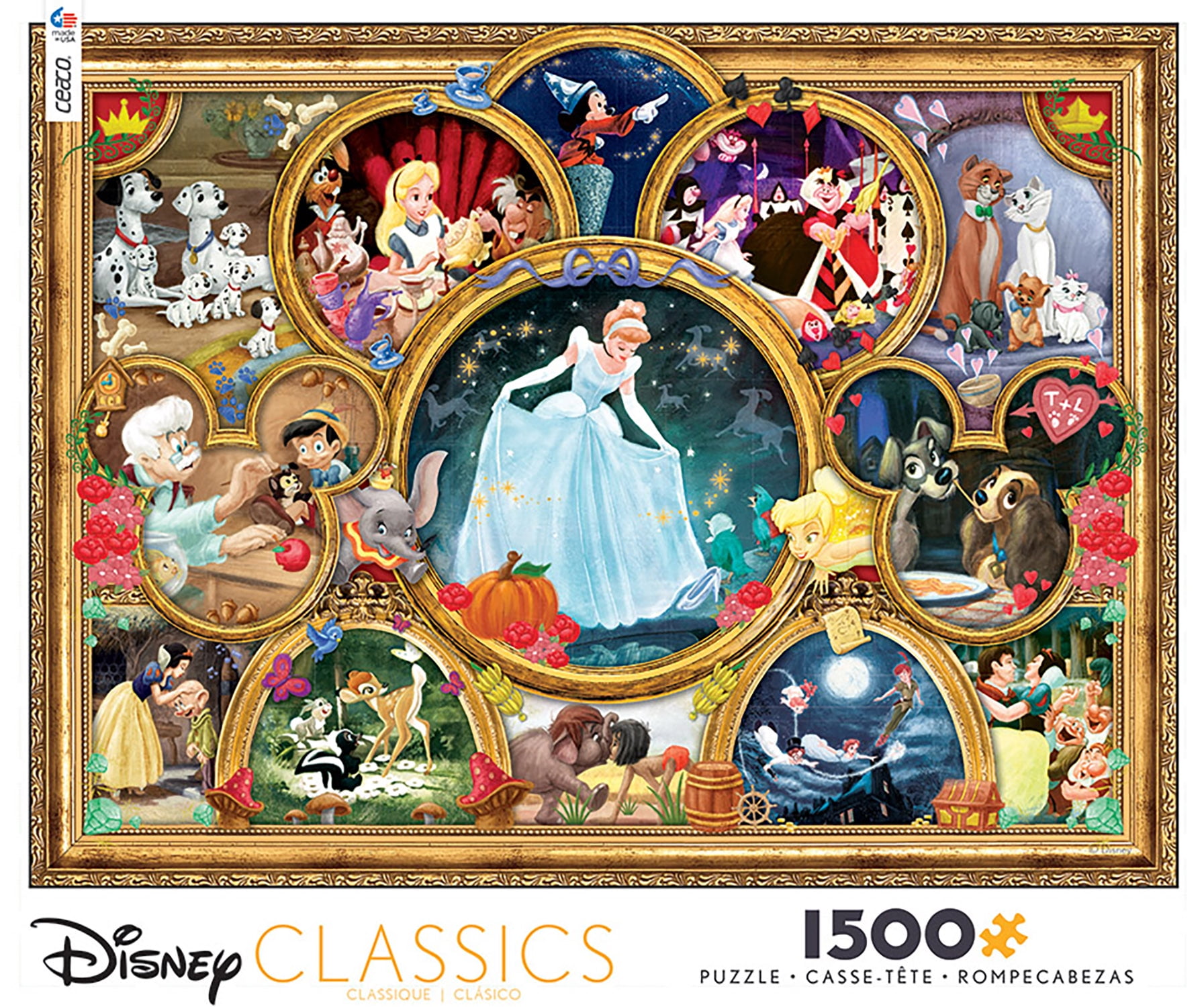 NEW SEALED Disney Classics II Stained Glass Ceaco 1500 Piece Puzzle 