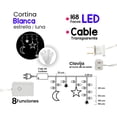 thumbnail image 2 of Cortina Navideña Decorativa Importadora La Merced Luz LED Blanca Fría 168 Focos 2.6 m, 2 of 5