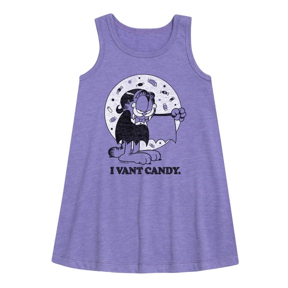 Garfield - I Vant Candy - Toddler and Youth Girls A-line Dress