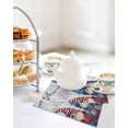 thumbnail image 4 of Independence Day Gnomes Kitchen Dish Towels for Drying Dishes Set of 3, Red Blue Floral Gray Wood Waffle Weave Microfiber Hand Tea Bathroom Towels Quick Dry & Absorbent Towel 12x12, 4 of 7
