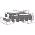thumbnail image 4 of vidaXL 13 Piece Garden Dining Set with Cushions Beige Poly Rattan, 4 of 5