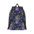 thumbnail image 2 of Rateoe Lavender Flowers Pattern Canvas College Laptop Backpack,Travel Daypack,Durable Rucksack Travel Notebook Bag School Backpack Book Bag for Men Women-Medium, 2 of 7