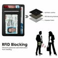 thumbnail image 6 of Men's Leather RFID Blocking Wallet with Zipper - Credit Card Holder & ID Purse. (Black), 6 of 11