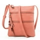 thumbnail image 1 of Bolso de hombro multifuncional con doble cremallera vertical para mujer, bolso cruzado, para ocio, 1 of 3
