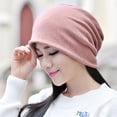 thumbnail image 3 of Winter pullover cap men's and women's cotton solid color all-match thin face riding windproof warm wrap cap pile cap, 3 of 5