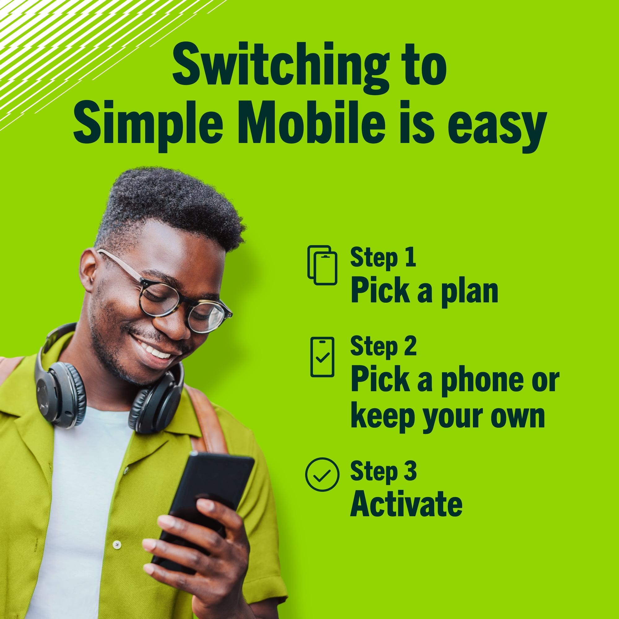 Simple Mobile $40 Unlimited Talk & text 30-Day Prepaid Plan (30GB at high speeds) + International Calling Credit Direct Top Up