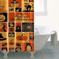 thumbnail image 4 of Patchwork Halloween Pattern Shower Curtain 36"x72" ,Bathroom Decorative Shower Curtains Set with 12 Hooks,Modern Waterproof Washable Shower Curtain, 4 of 6