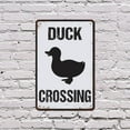 thumbnail image 5 of Duck Duckling Crossing 12 Inch x 18 Inch Novelty Aluminum Metal Sign Waddle On Give Way Durable Weatherproof Perfect for Ponds Parks Backyards Fun Gift for Bird Lovers Nature Fans, 5 of 6