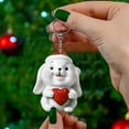 thumbnail image 4 of Loyerfyivos Beautuful Xmas Decoration 2024Happy New Year Christmas Ornament DIY Xmas Gift Snowman Christmas Tree Animal Pendant Doll Hanging Decoration F, 4 of 7