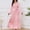 007 Pink, variant on Women's Elegant Satin Rhinestone Printed Maxi Dress Long Sleeve Crew Neck Long Dress with Belt Fashion Casual Dresses