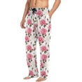 thumbnail image 5 of Top-kevin Pink Flower Mens Pajama Bottoms with Pockets Warm Sleeping Pyjamas Men for Winter Sleeping, 5 of 13