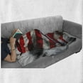 thumbnail image 6 of American Flag Soft Flannel Fleece Throw Blanket, Banner in the Sky on Cloudy Mist Display National Proud of Heritage, Cozy Plush for Indoor and Outdoor Use, 70" x 90", Grey Red Blue, by Ambesonne, 6 of 6