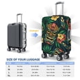 thumbnail image 4 of Kdxio Tropical Tribe Mask Pattern Luggage Cover for Travel,Elastic and Durable,Fits 18-32 Inch,Anti-Scratch Suitcase Protector-No luggage included, 4 of 5