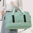 thumbnail image 3 of WIZUTIZ Gym Bag for Women with Shoes Compartment Collapsible Travel Bag Swim Weekender Lightweight Tote Bag Workout Yoga Sports Large Travel Duffle Bag Womens Large Solid Bags Lightweight Bag Green, 3 of 5