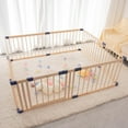 Baby Playpen Kids Fence with Safety Gate, Activity Play Center, Safety