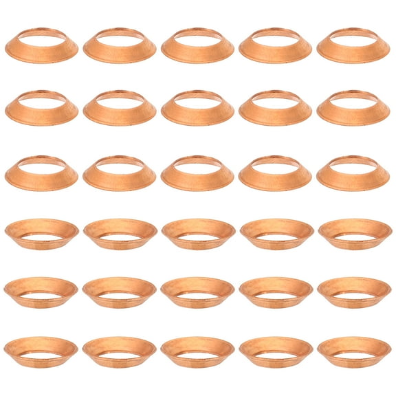 Uxcell Flare Gasket,30Pcs Fit for 3/8" Tube Size 45 Degree Copper Flared Pipe Fitting