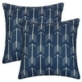 thumbnail image 2 of REGALWOVEN Pack of 2 Throw Pillow Covers Modern Square Cushion Covers for Sofa Couch Living Room Blue-1 18" x 18", 2 of 6