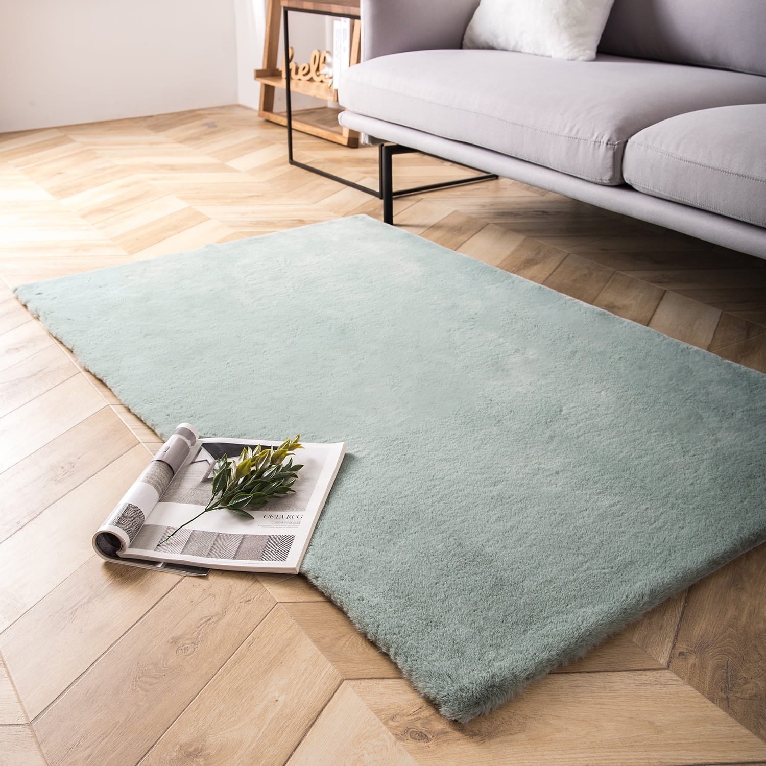 Phantoscope Deluxe Soft Faux Rabbit Fur Series Decorative Indoor Area