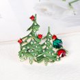 thumbnail image 3 of Broche adornos Europa y América broche de Navidad pintura de diamantes de imitación grande pintura de gota de aceite árbol de Navidad broche de Navidad, 3 of 5