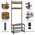 thumbnail image 6 of Yaheetech 73" H Metal Hall Tree Entryway Coat Rack,Rustic Brown, 6 of 7