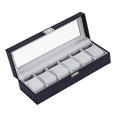 thumbnail image 4 of Caja de almacenamiento para exhibición de relojes, estuche para relojes a prueba de golpes, almohadillas extraíbles, estuche protector para relojes de Negro, 4 of 8