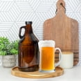 thumbnail image 2 of Cornucopia Brands 64oz Amber Glass Growler Jugs /Half Gallon (2-Pack) w/Black Phenolic Lids, Great for Kombucha, Home Brew, Distilled Water, Cider & More, 2 of 10