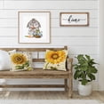 thumbnail image 5 of 4-piece sunflower print pillow cover autumn harvest Thanksgiving sofa cushion cover, 5 of 5