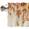 thumbnail image 5 of Fall Kitchen Curtain and Valances Set, Seasonal Autumn Thanksgiving Curtains Set Rod Pocket Tier for Living Room Sunflower Window 36 Inch Length Harvest Pumpkins Maples Decor, 5 of 5