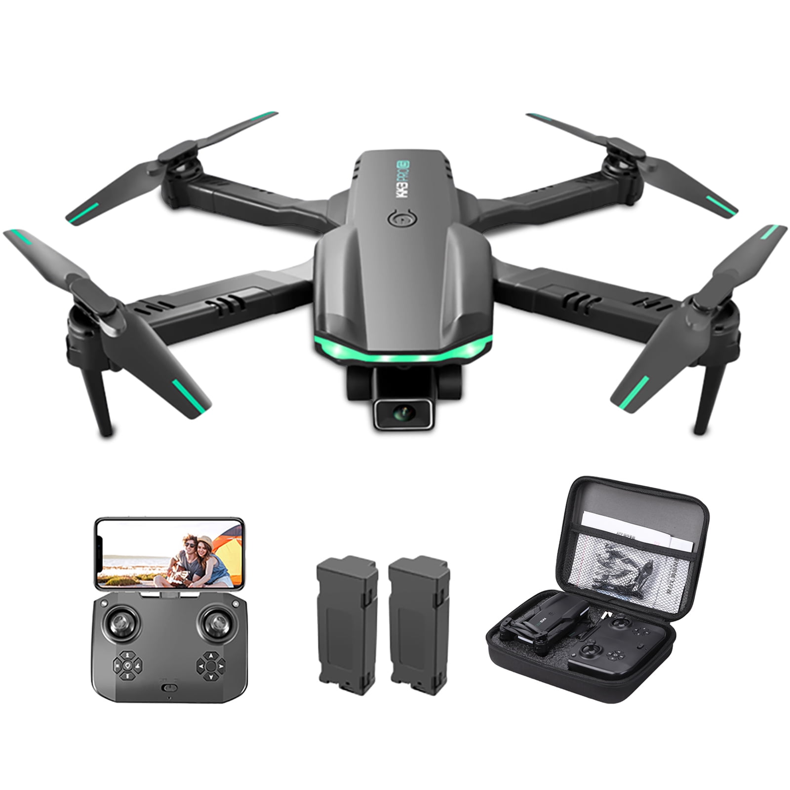 Best Drone With Camera-Foldable 2.4G 4-AXIS FPV RC Quadcopter Wifi HD 5 MP UAV 