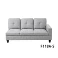 thumbnail image 4 of Hommoo 4 Seat Living Room Furniture Sets, Linen Sectional Sofa, Modern L-Shaped Couches and Sofas Set for Home, Light Grey(No Ottomans), 4 of 8