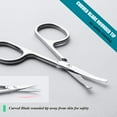 thumbnail image 3 of Professional Grooming Kit, Curved Nose Hair Scissors For Multi-purpose Facial Trimming, 2PCS Set With Rounded Tip Safety Scissors For Travel Size Lightweight Use In Bathroom Or On-The-go, 3 of 8