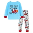 thumbnail image 2 of LIIPEE Boys Cartoon Graphic Pajamas Long Sleeve Tees And Pants Pajama Sets Kids Fall Casual Sleepwear 3-14 Years, 2 of 3