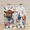 thumbnail image 2 of Cow Print Stuff Tumbler, Western Decor Gifts for Women Cow Lovers Bestie Graduation Birthday Christmas, Western Coffee Mug Stainless Steel Vacuum Insulated Double Wall Travel Cup with Lid，20oz, 2 of 6