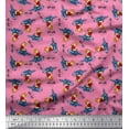 thumbnail image 1 of Soimoi Satin Silk Fabric Text,Rugby Ball & Bird Cartoon Print Fabric by The Yard 42 Inch Wide, 1 of 1