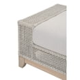 thumbnail image 3 of Woven Padded Rectangular Ottoman with Wooden Base, Gray, 3 of 5