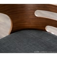 thumbnail image 4 of Carson Carrington  Cranagh 24" Upholstered Counter Stools (Set of 2) High Back Charcoal Fabric/Walnut/Chrome Walnut Finish Wood,Fabric Polyester Blend, 4 of 5